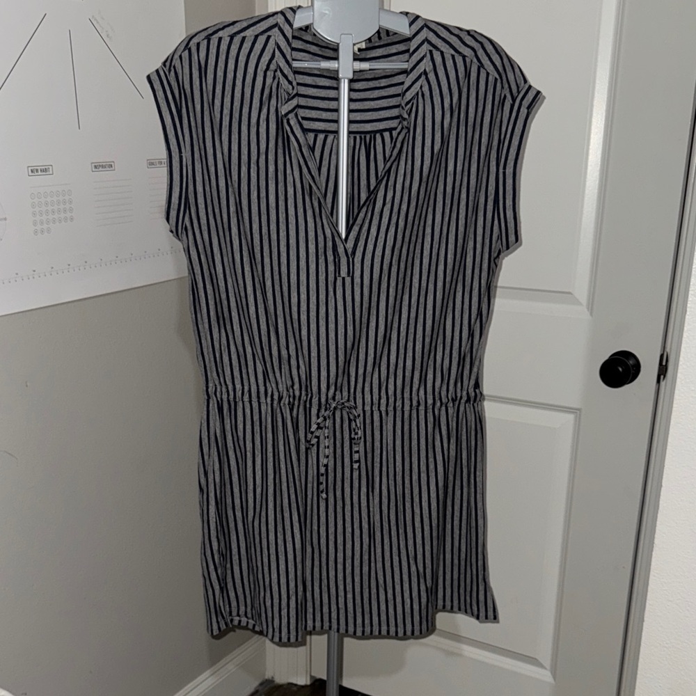 Anthro Dylan Striped dress in Blue and Gray